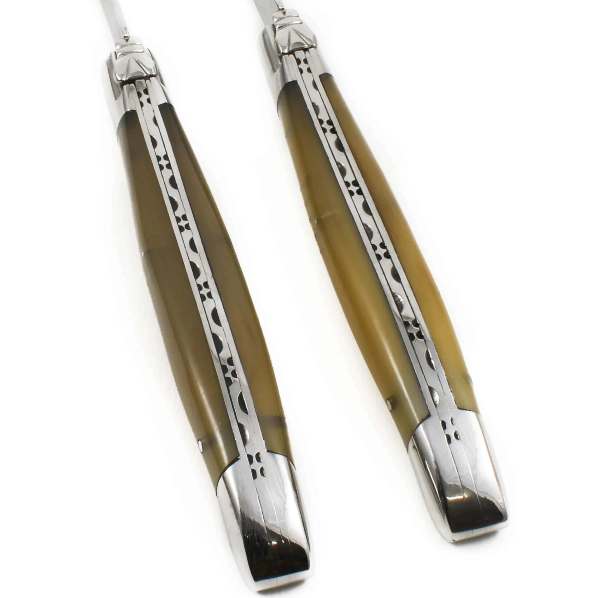 Discount Set of 2 Steak Knives, Solid Horn French Ingredients|Kitchen Knives