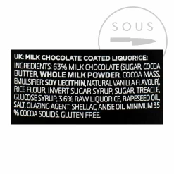 Clearance Liquorice A - Chocolate Coated Liquorice Ingredients Brands|Chocolate & Sweets