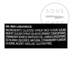 Outlet Liquorice 3 - Red, 150g Ingredients Brands|Chocolate & Sweets