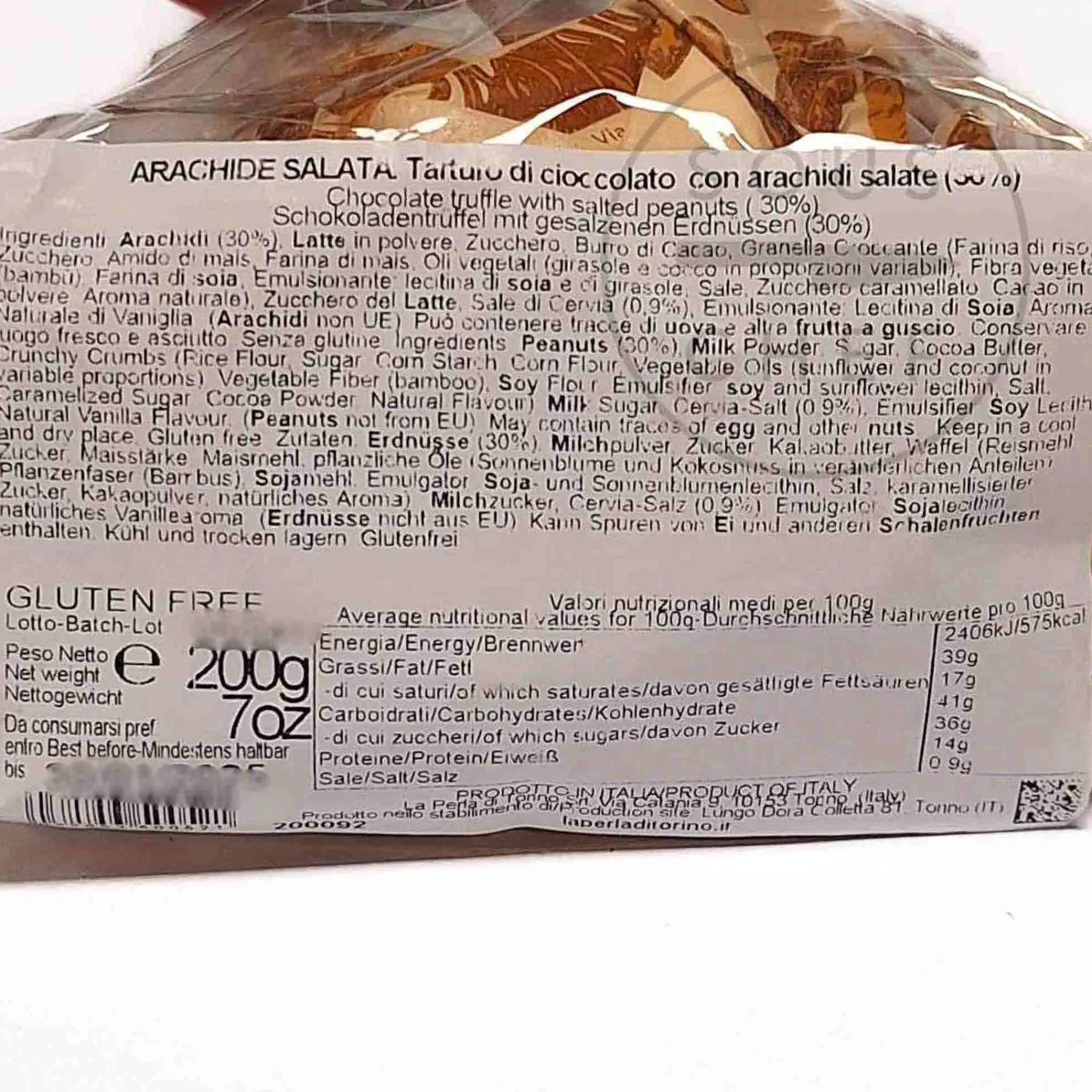 Best Salted Peanut & Caramel White Chocolate Truffles, 200g Ingredients Brands|Italian Ingredients