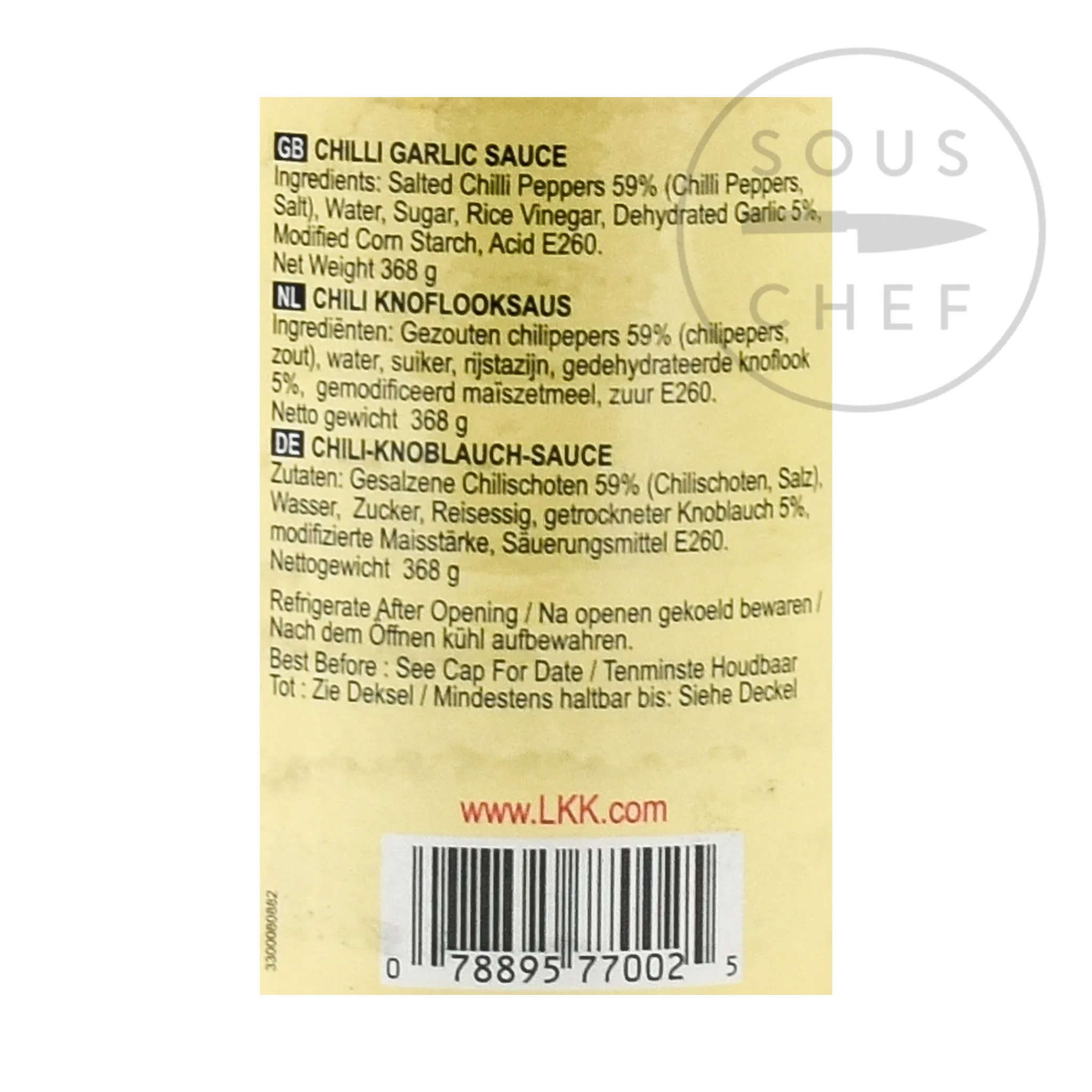Clearance Chilli Garlic Sauce, 368g Chinese Ingredients|Sauces & Condiments