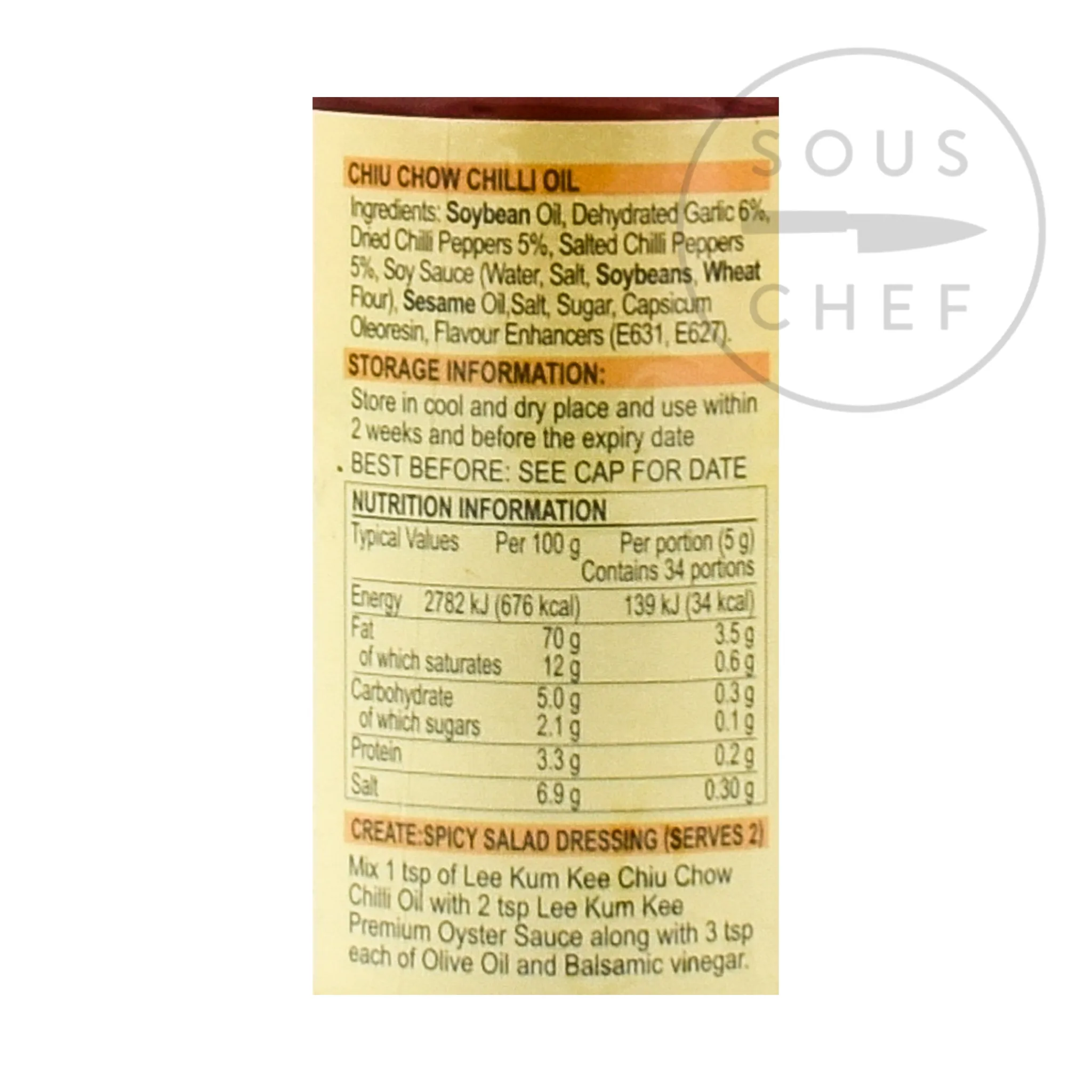 Clearance Chiu Chow Chilli Oil Ingredients Brands|Chinese Ingredients