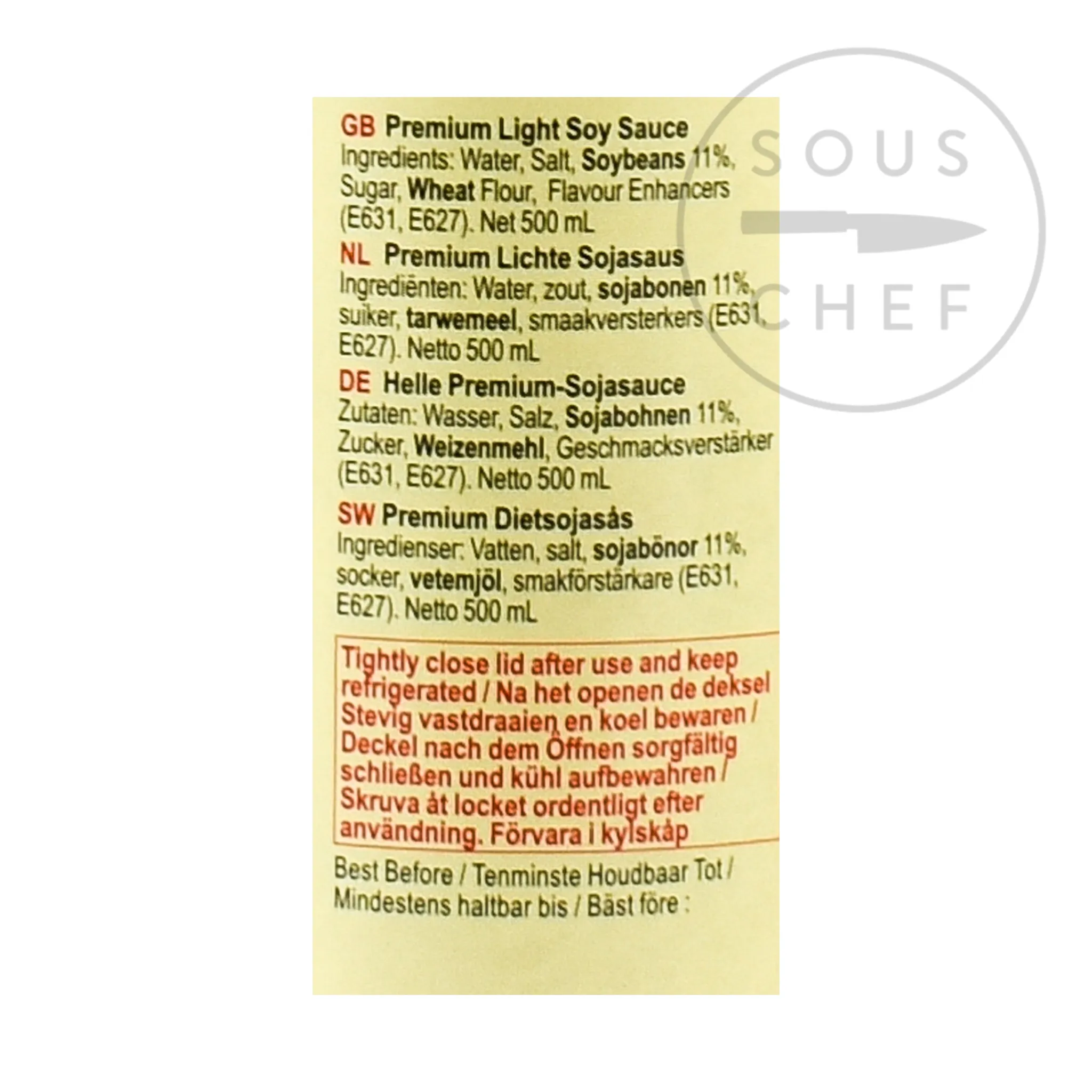Hot Premium Light Soy, 500ml Chinese Ingredients|Sauces & Condiments