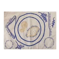 Online Lemon Embroidered Place Mat, 48cm Tableware Brands