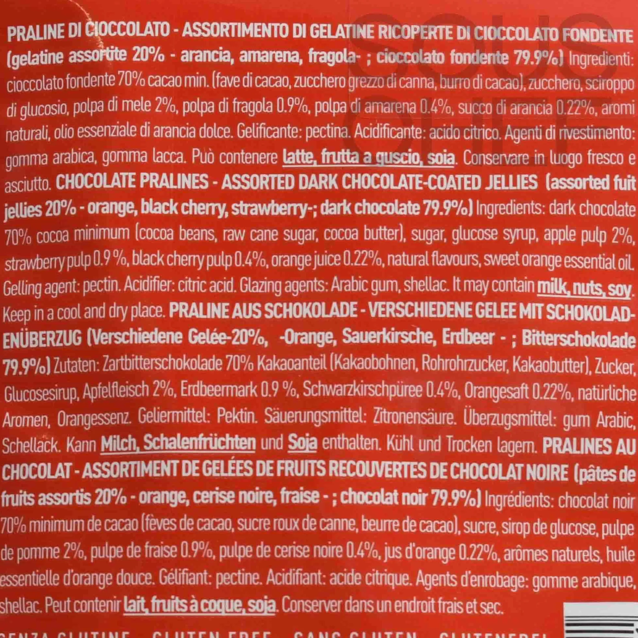 Sale Chocolate Covered Fruit Jellies, 150g Ingredients Brands|Italian Ingredients