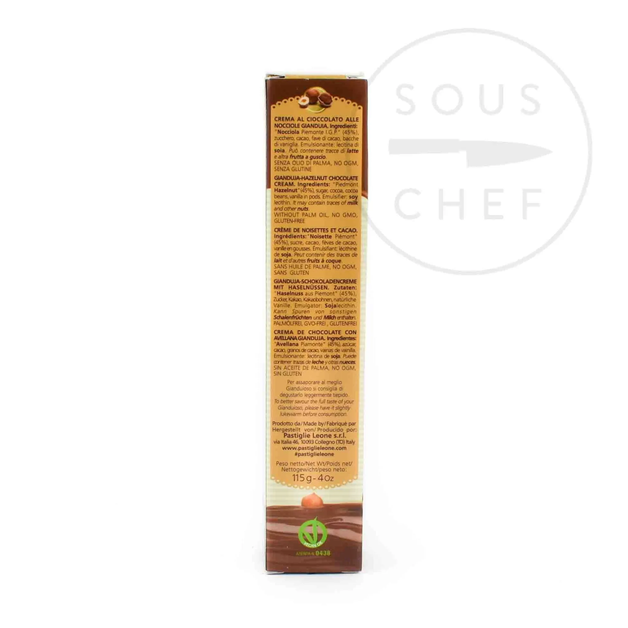 Outlet Gianduja Hazelnut Chocolate Spread Tube, 115g Ingredients Brands|Italian Ingredients