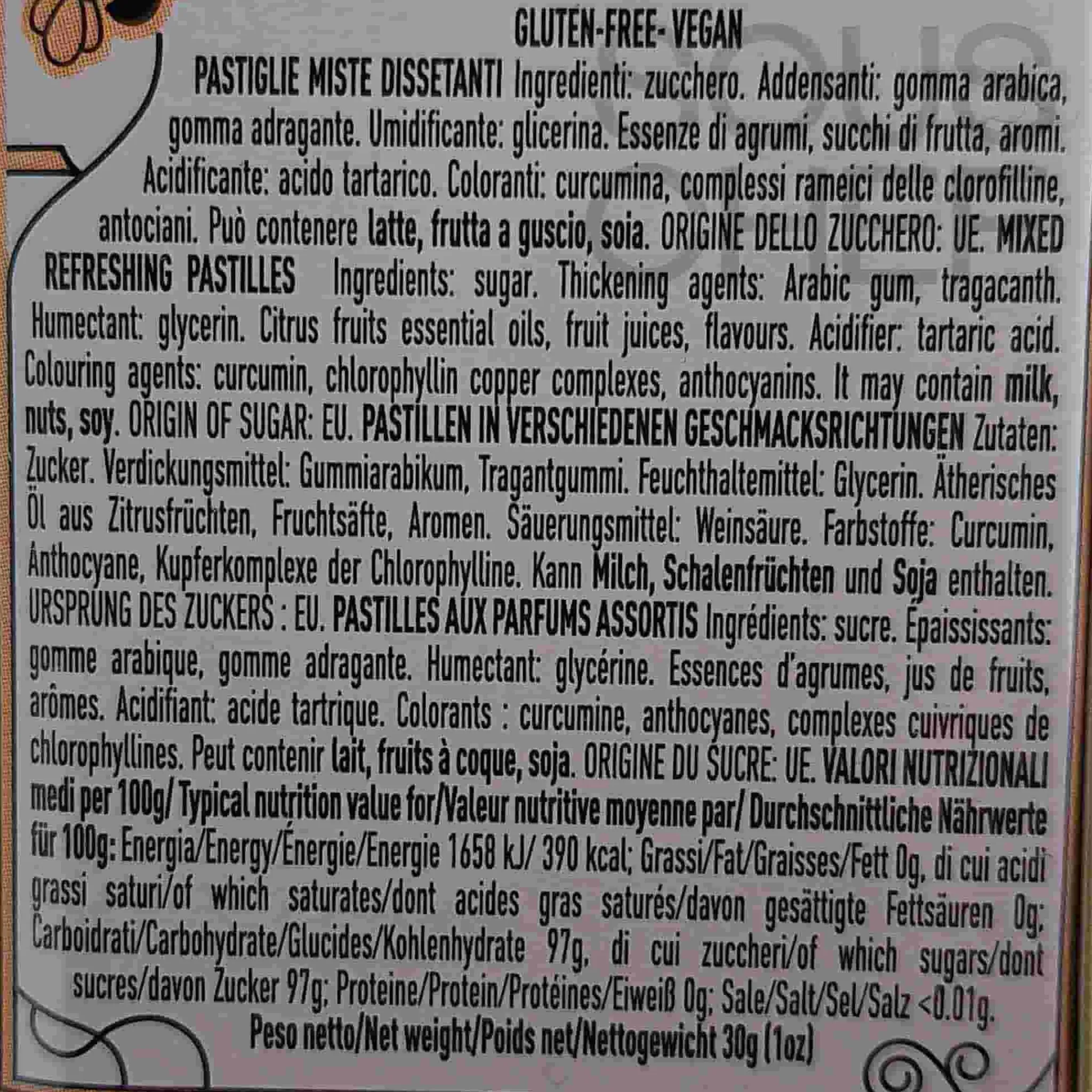 Discount Mixed Pastilles in Classic Tin, 30g Ingredients Brands|Italian Ingredients