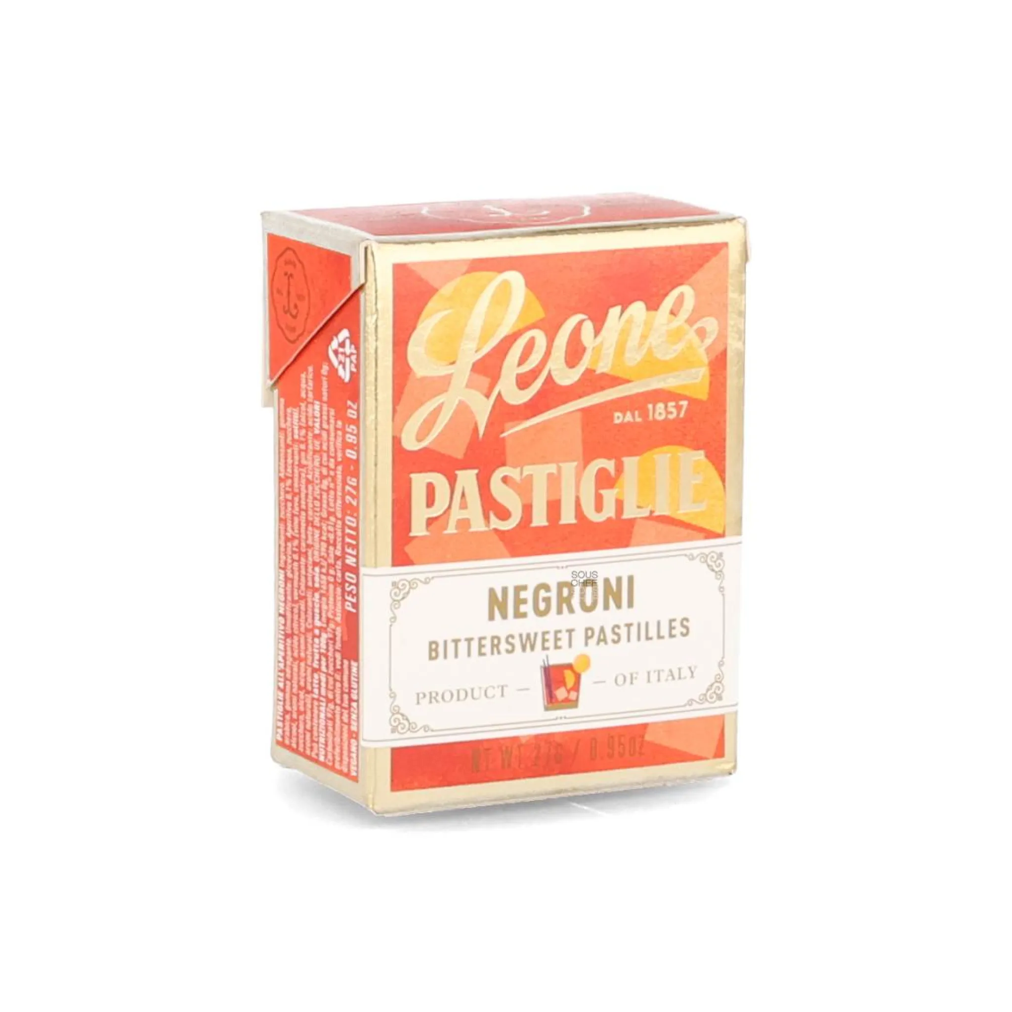 Hot Negroni Flavoured Pastilles, 27g Italian Ingredients|Chocolate & Sweets