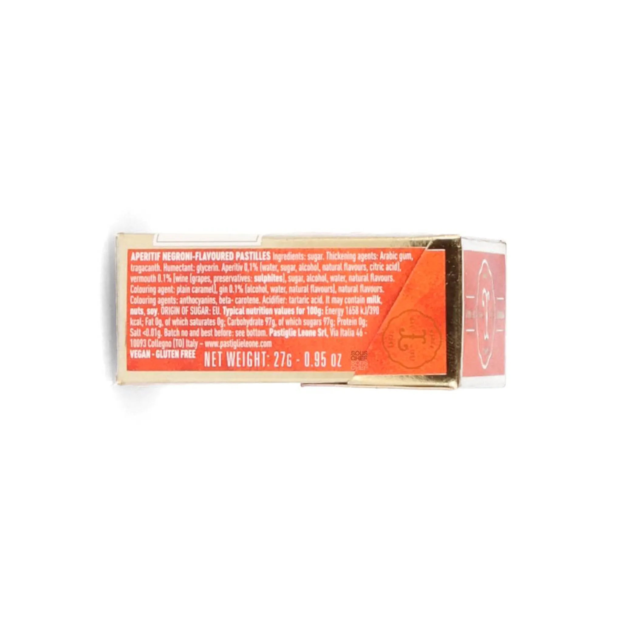 Hot Negroni Flavoured Pastilles, 27g Italian Ingredients|Chocolate & Sweets