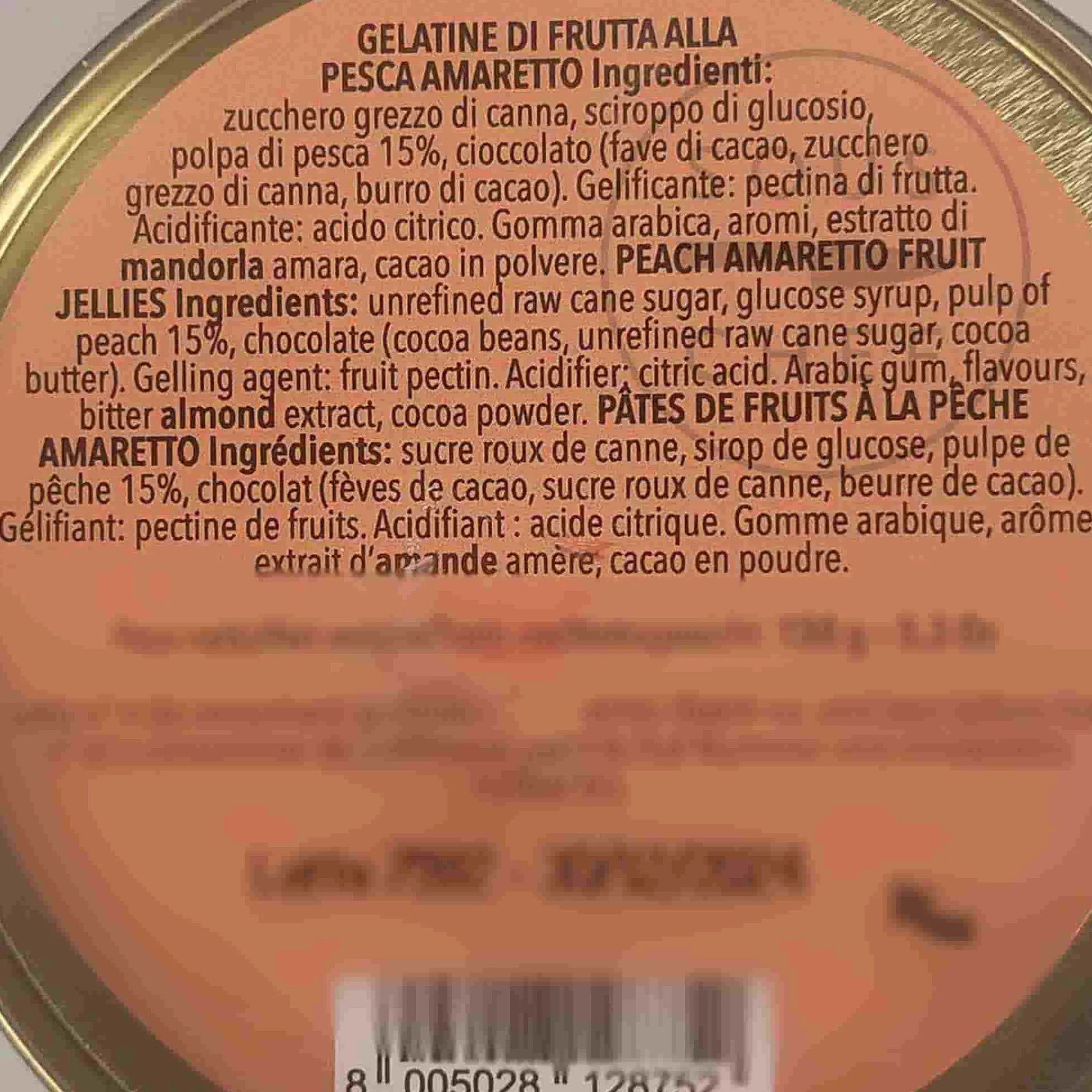 New Peach & Amaretto Jellies, 150g Ingredients Brands|Chocolate & Sweets