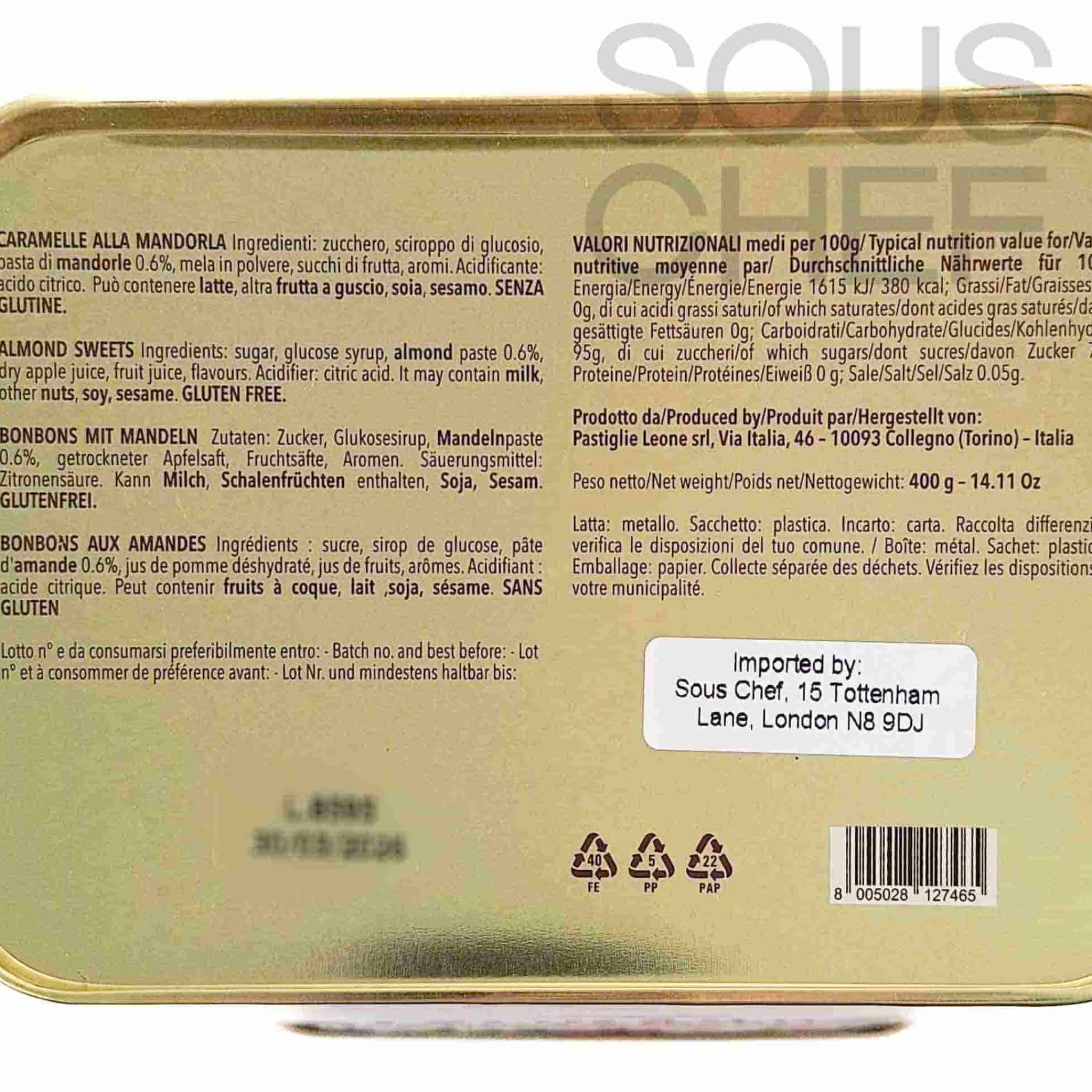 Best Regal Torino Sweets in Gift Box, 400g Ingredients Brands|Italian Ingredients