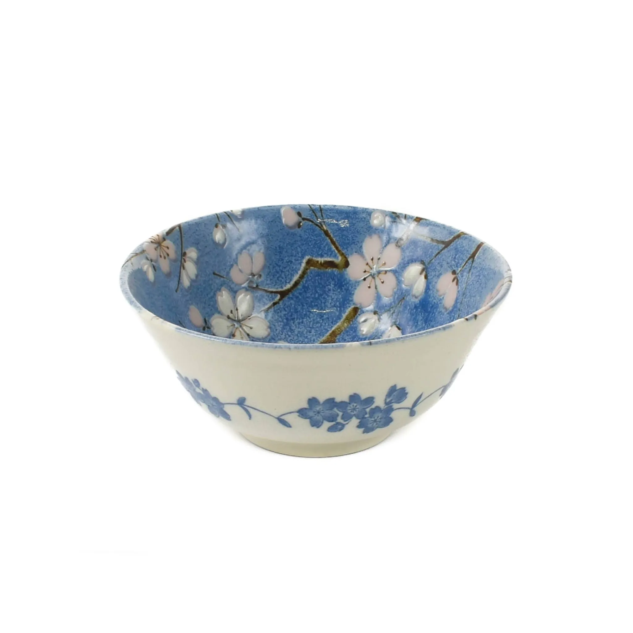 Light Blue Sakura Blossom Noodle Bowl, 15.5cm Tableware Brands|Japanese Ingredients