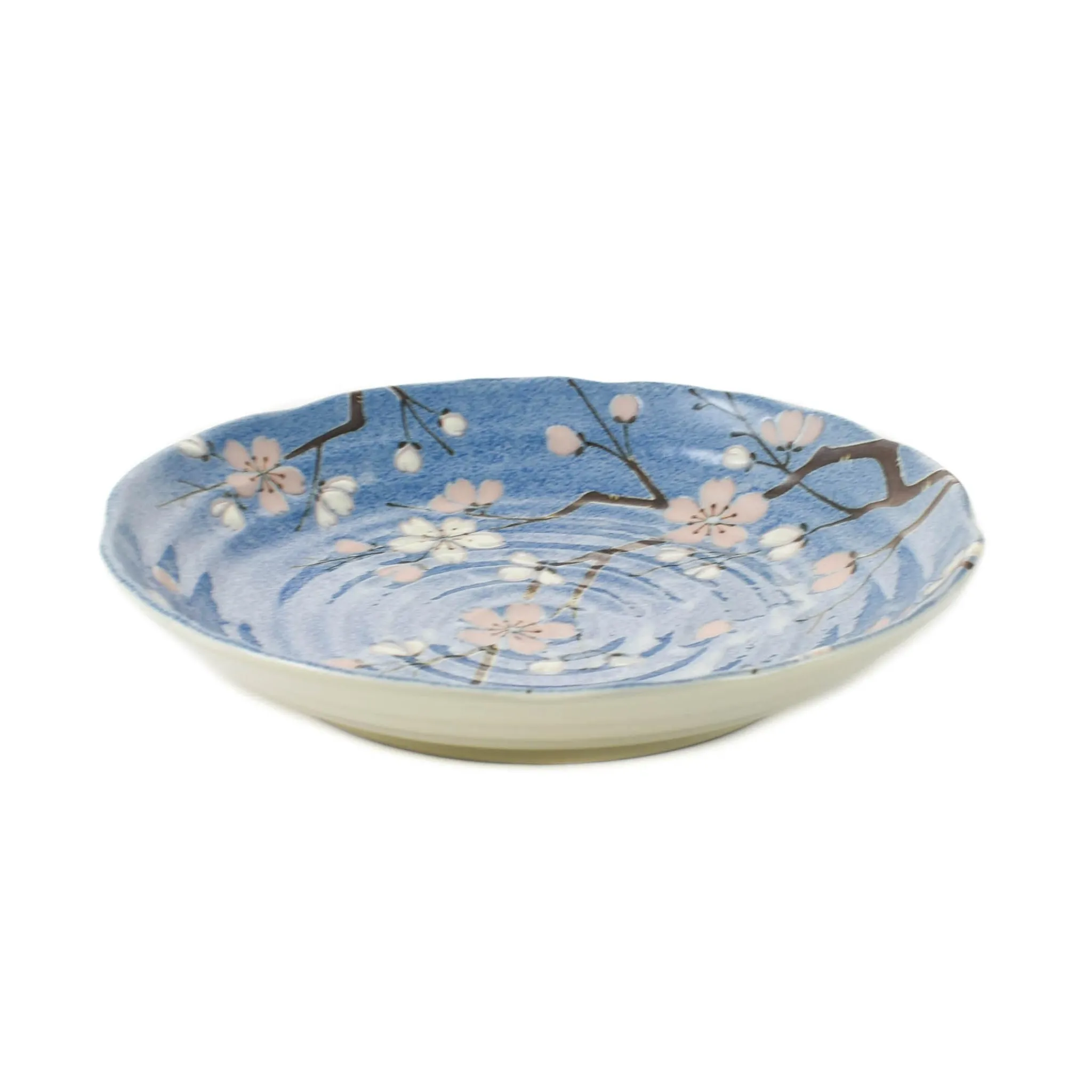New Light Blue Sakura Blossom Side Plate Japanese Ingredients|Plates