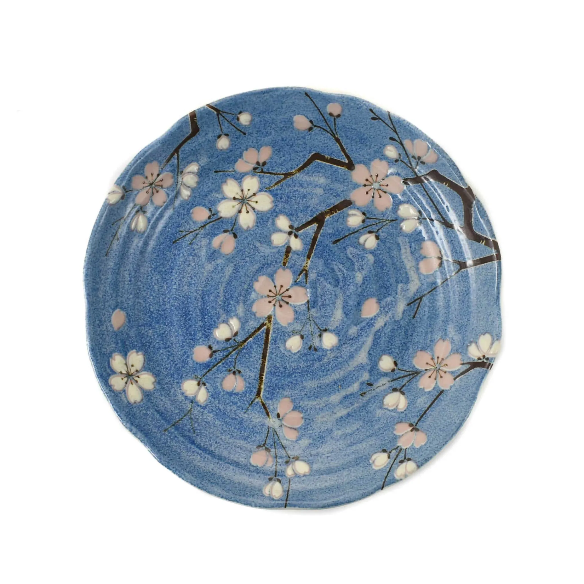 New Light Blue Sakura Blossom Side Plate Japanese Ingredients|Plates