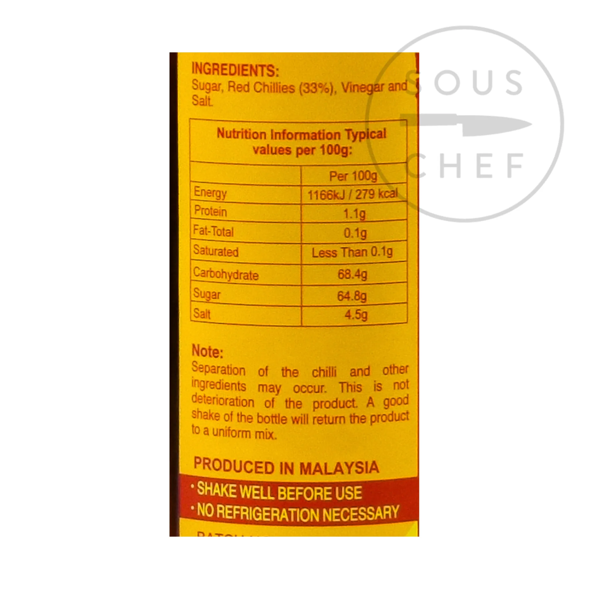 Hot 's Original Sweet Chilli Sauce, 358g Ingredients Brands|Southeast Asian Ingredients