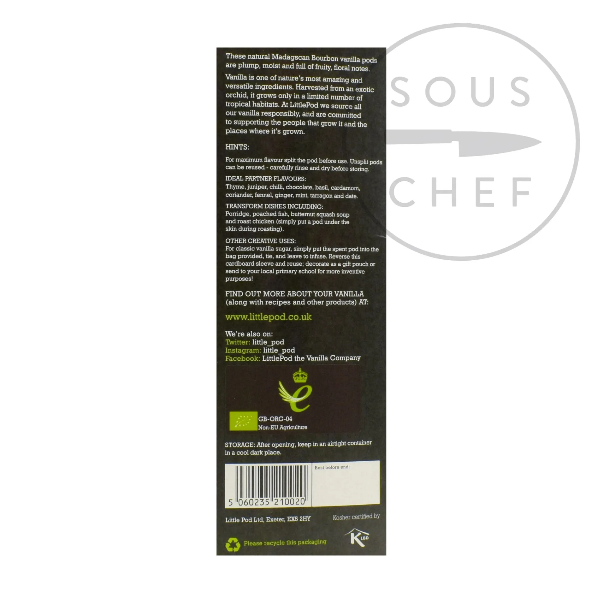 Best Organic Madagascan Vanilla Pods Ingredients Brands|Made In The Uk