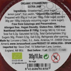 Discount Organic Artisanal Strawberry Jam, 305g Ingredients Brands|Jam, Honey & Spreads