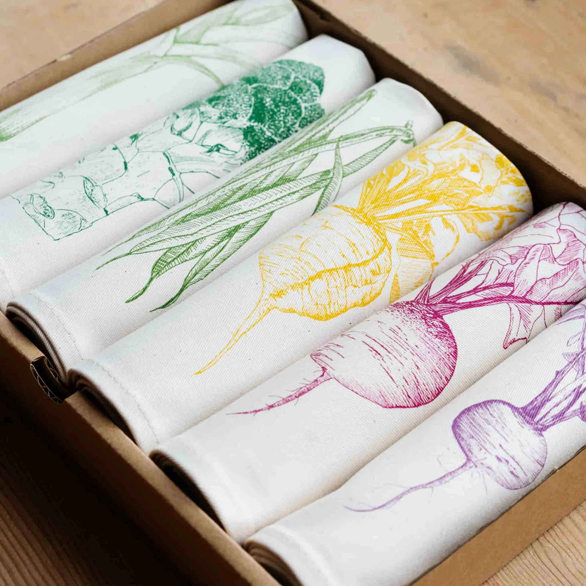 Outlet Garden Veg Mixed Design Napkins Box of 6 Tableware Brands|Table Setting