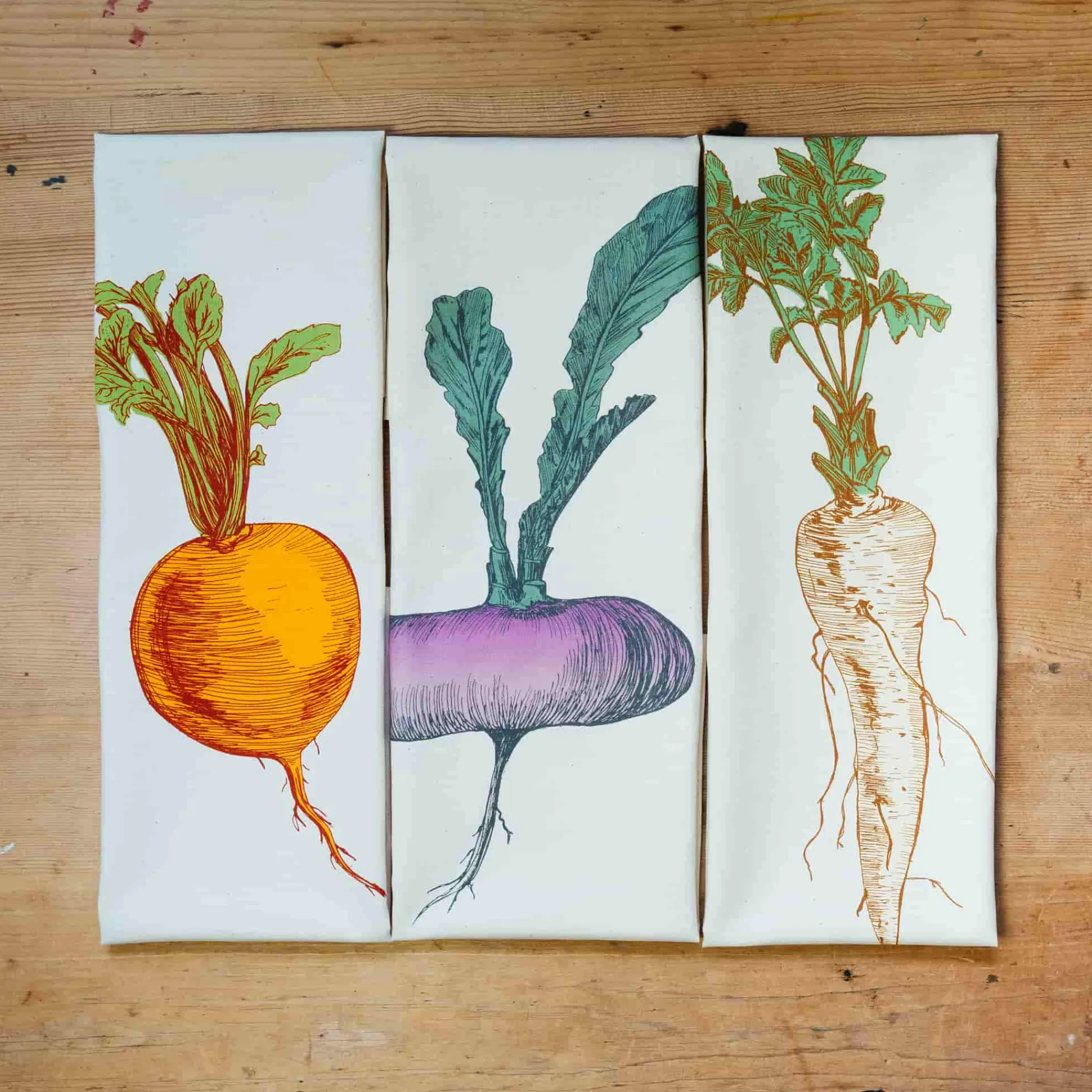 Sale Gift Box Set of 3 Mixed Veg Tea Towel Table Setting|Kitchen Textiles & Clothing