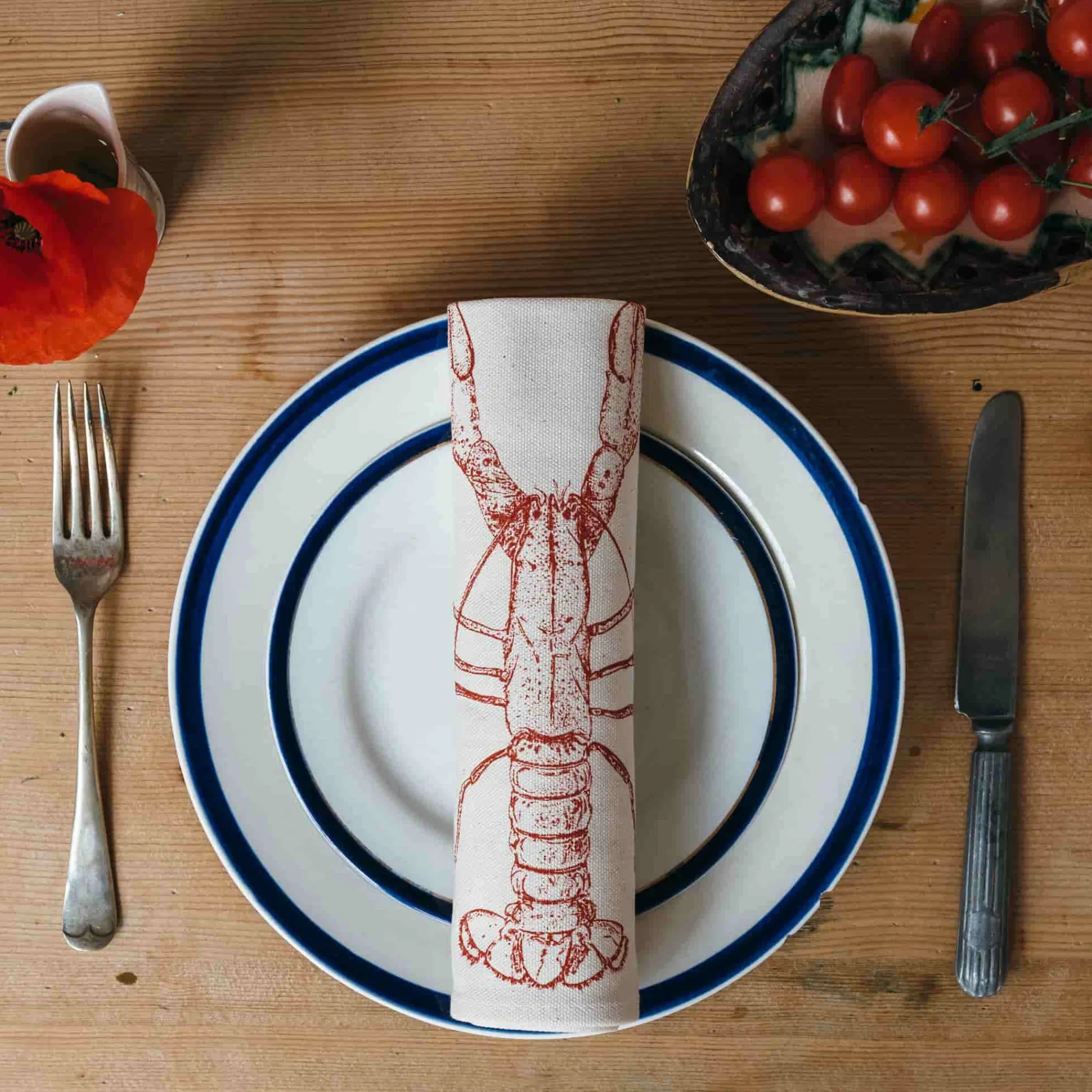 Clearance Lobster Design Napkins Box of 6 Tableware Brands|Table Setting
