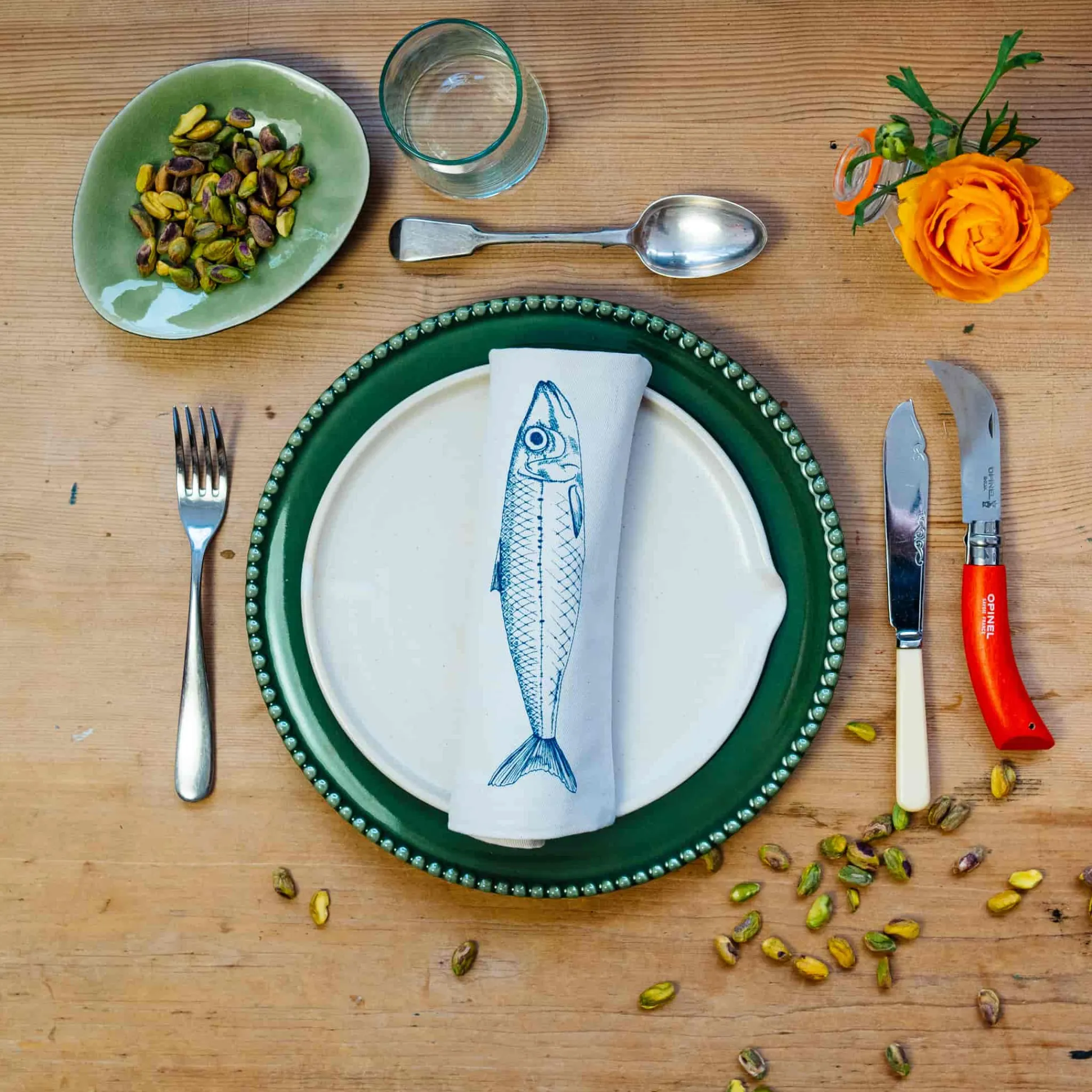 Clearance Sardine Design Napkins Box of 6 Table Setting|Serveware