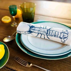 Outlet Seafood Design Napkins, Box of 6 Table Setting|Kitchen Textiles & Clothing