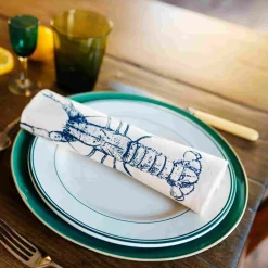 Hot Set of 4 Blue Lobster Napkins Table Setting|Kitchen Textiles & Clothing