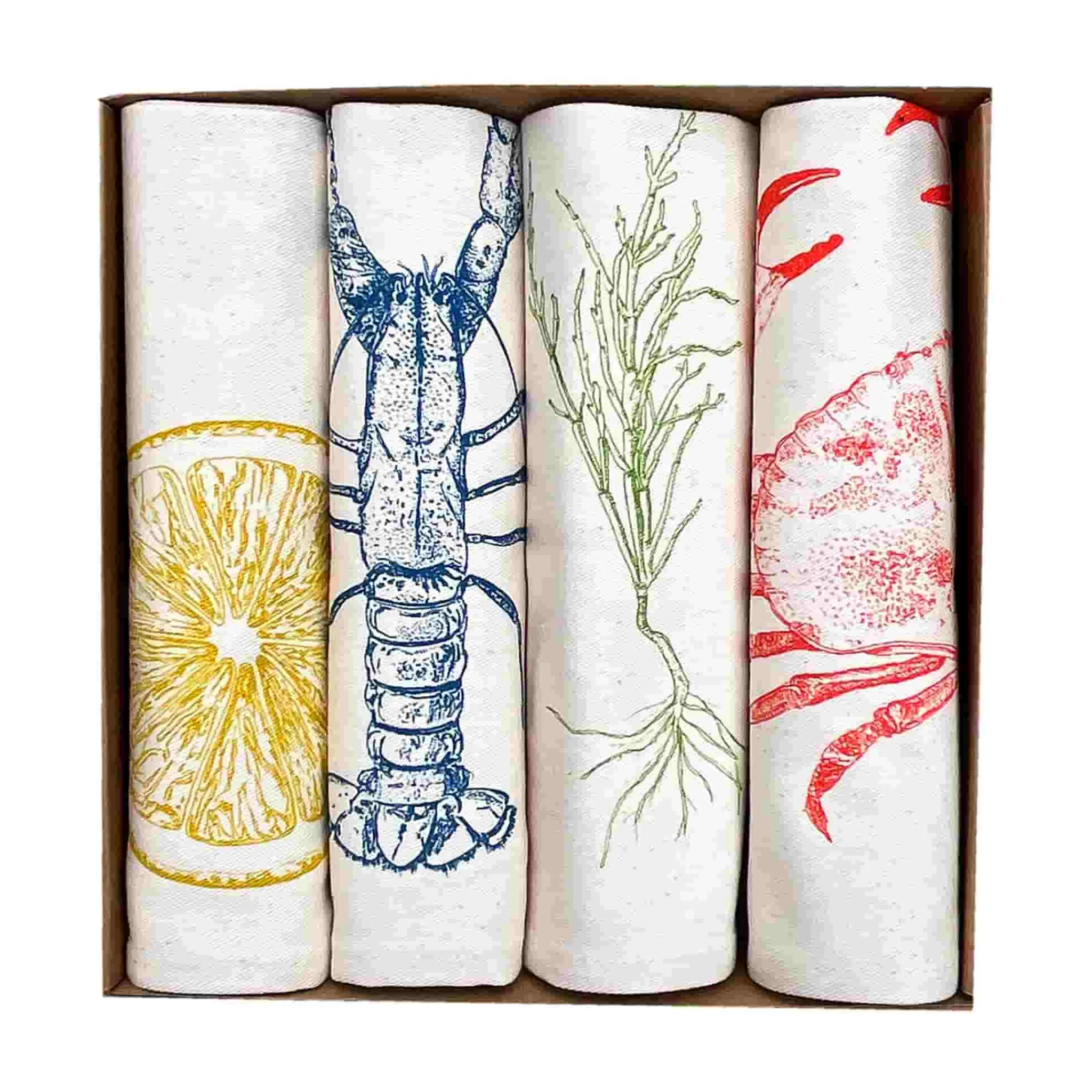 Outlet Set of 4 Seafood Napkins Table Setting|Kitchen Textiles & Clothing