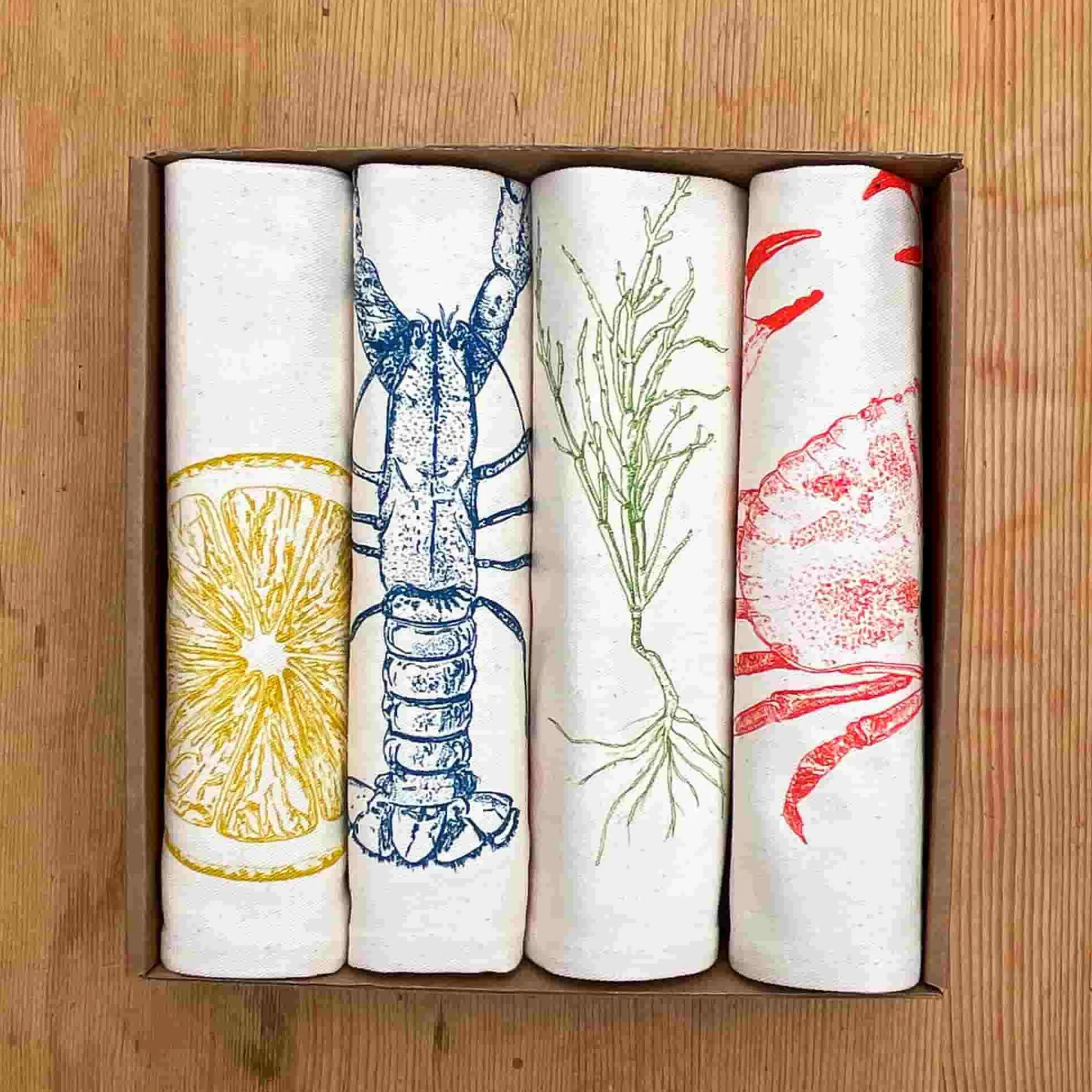 Outlet Set of 4 Seafood Napkins Table Setting|Kitchen Textiles & Clothing