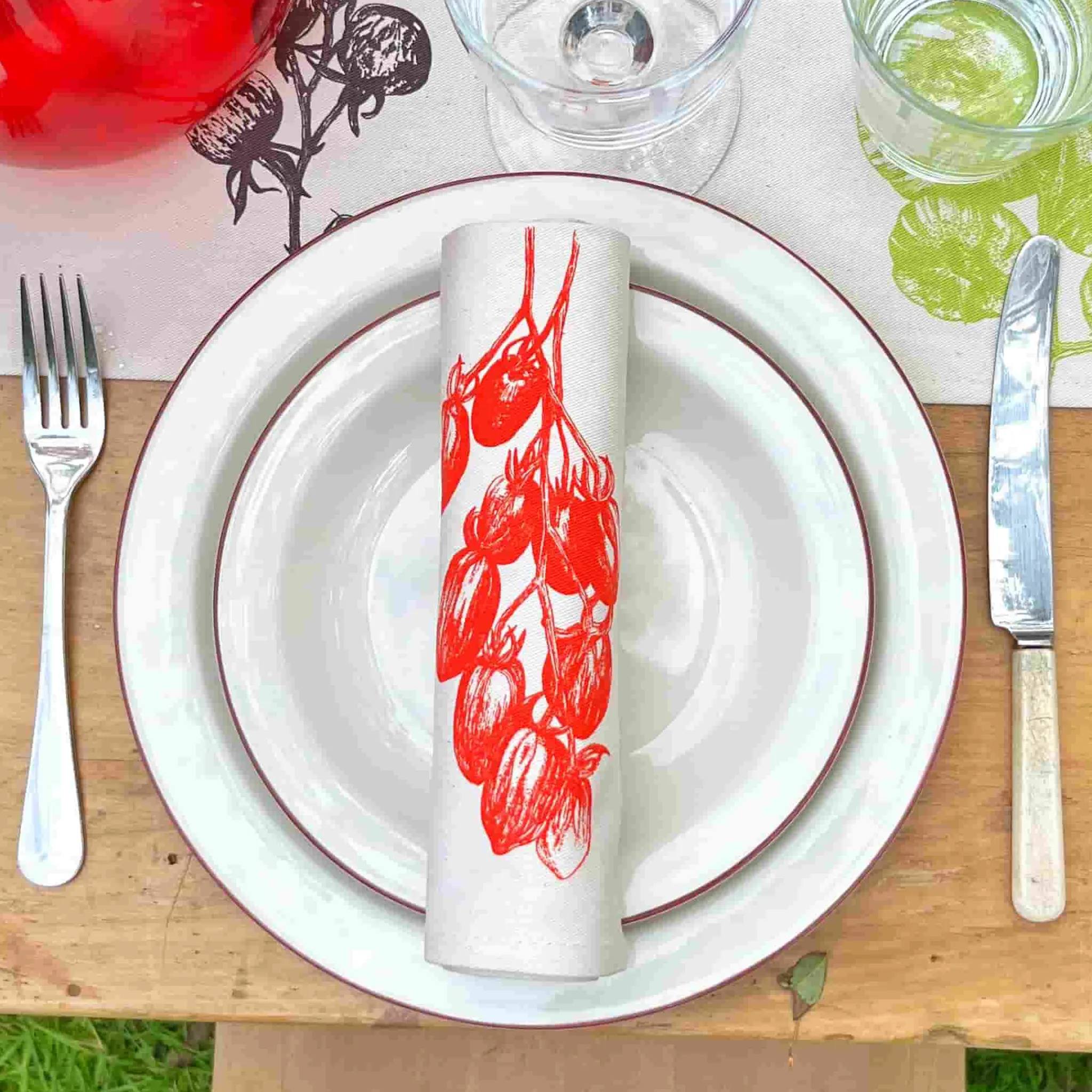 Best Set of 6 Tomato Napkins Table Setting|Kitchen Textiles & Clothing