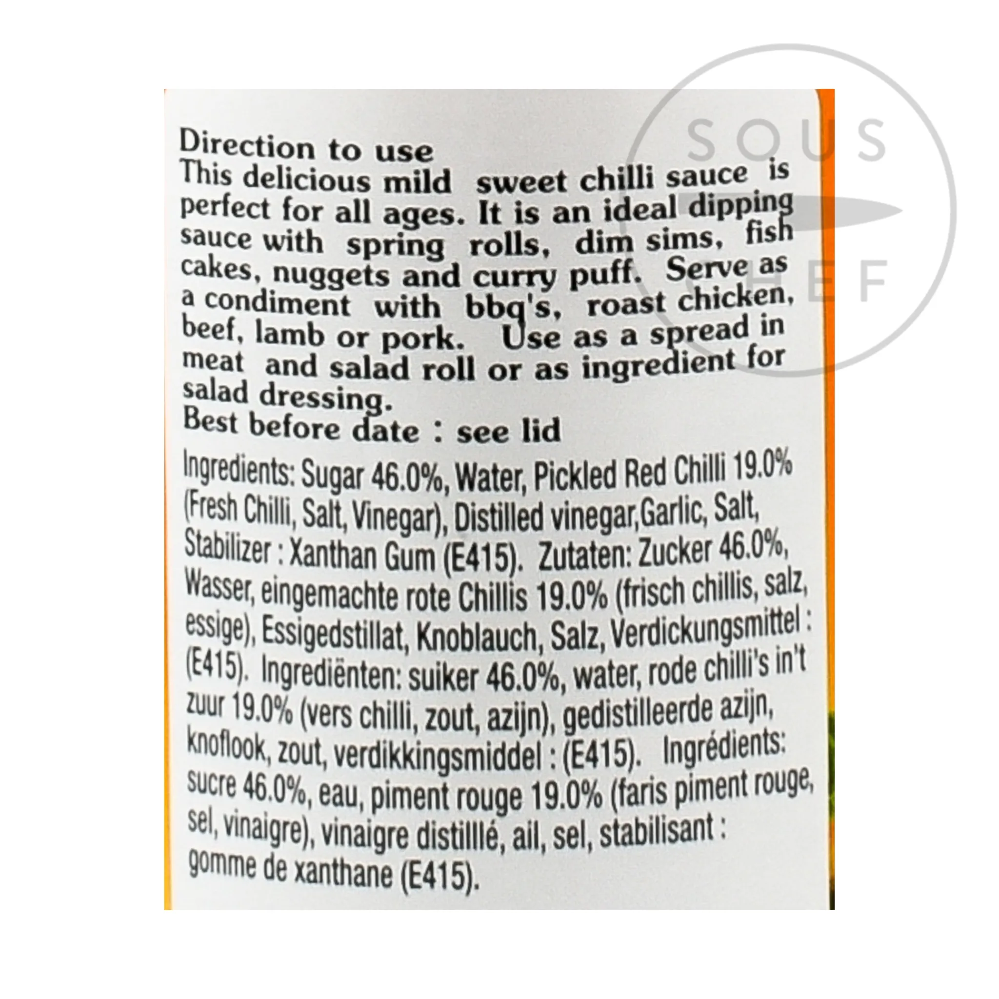 Outlet Sweet Chilli Sauce, 730ml Ingredients Brands|Southeast Asian Ingredients