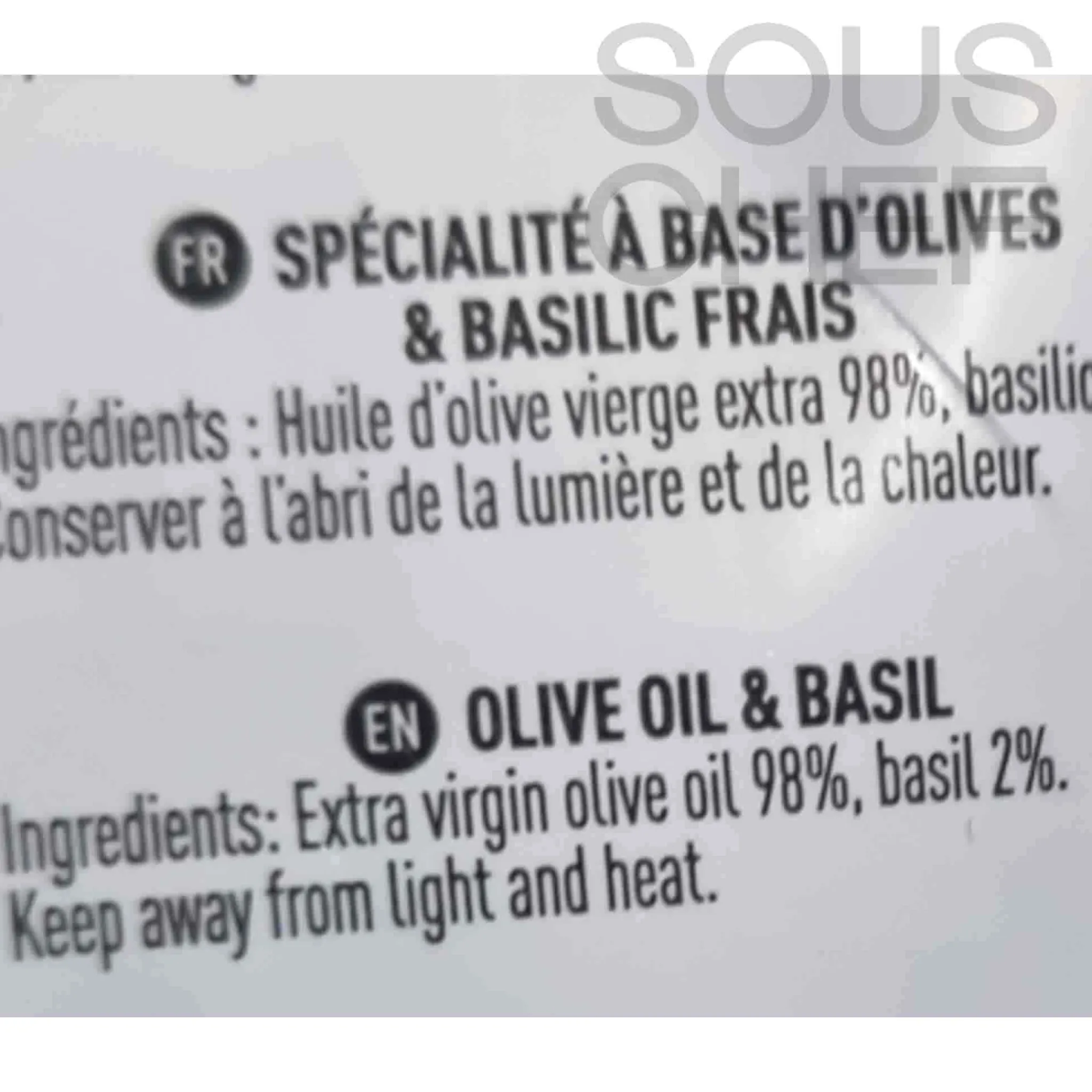 Best Basil Flavoured Olive Oil, 100ml Ingredients Brands|French Ingredients