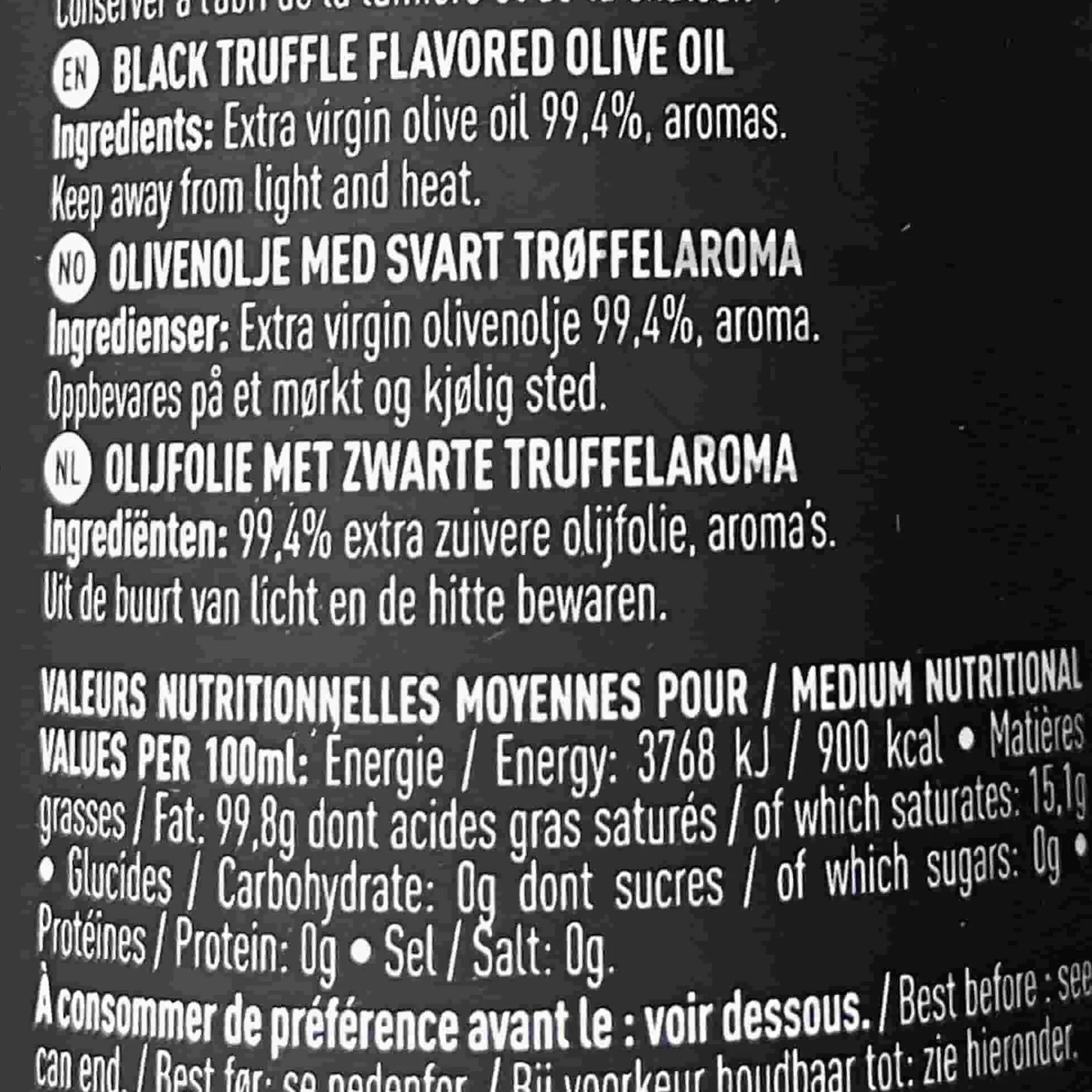 Discount Black Truffle Flavoured Olive Oil, 100ml Ingredients Brands|French Ingredients