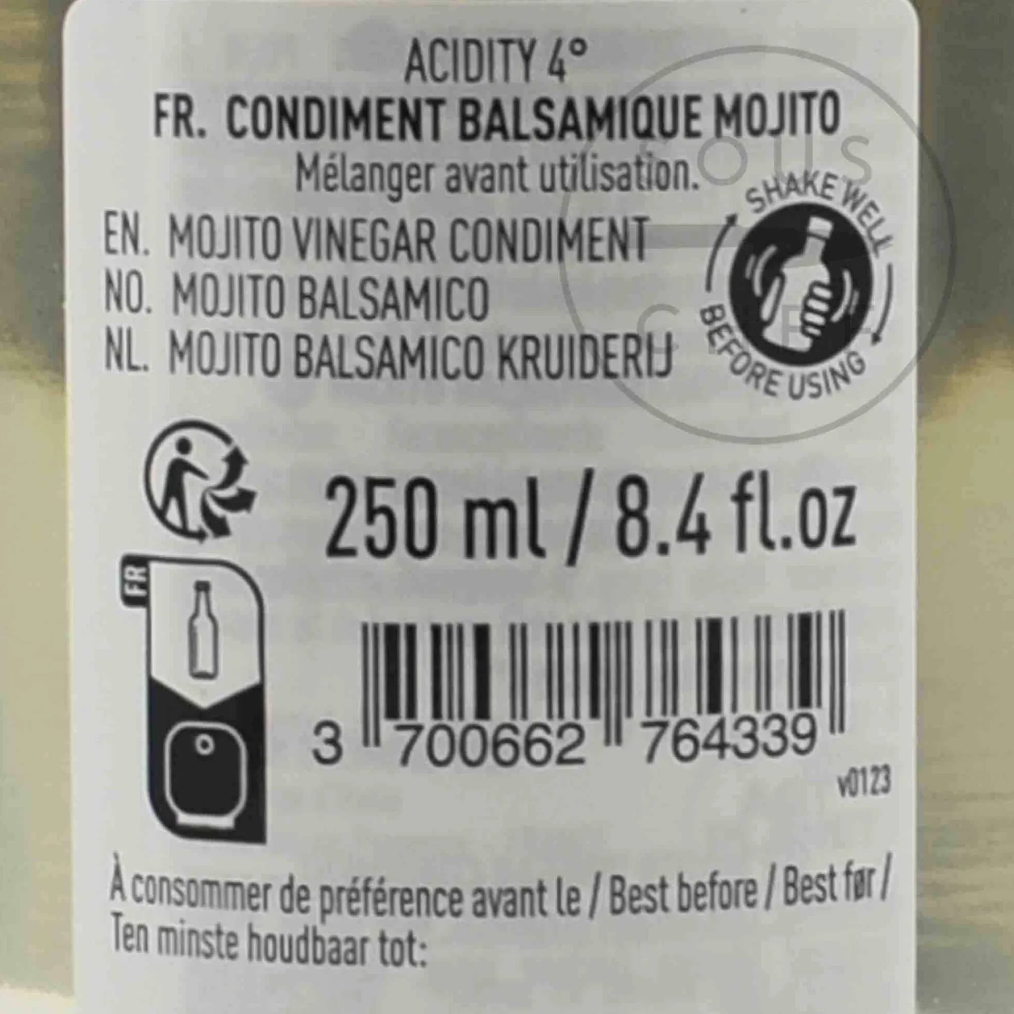 Sale Mojito Vinegar Condiment, 250ml Ingredients Brands|Oil, Vinegar & Dressings