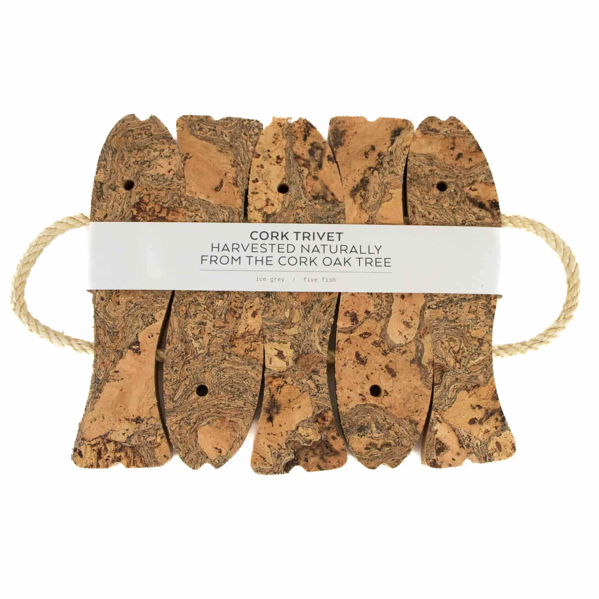 Discount Marbled Cork Five Fish Trivet, 22cm Tableware Brands