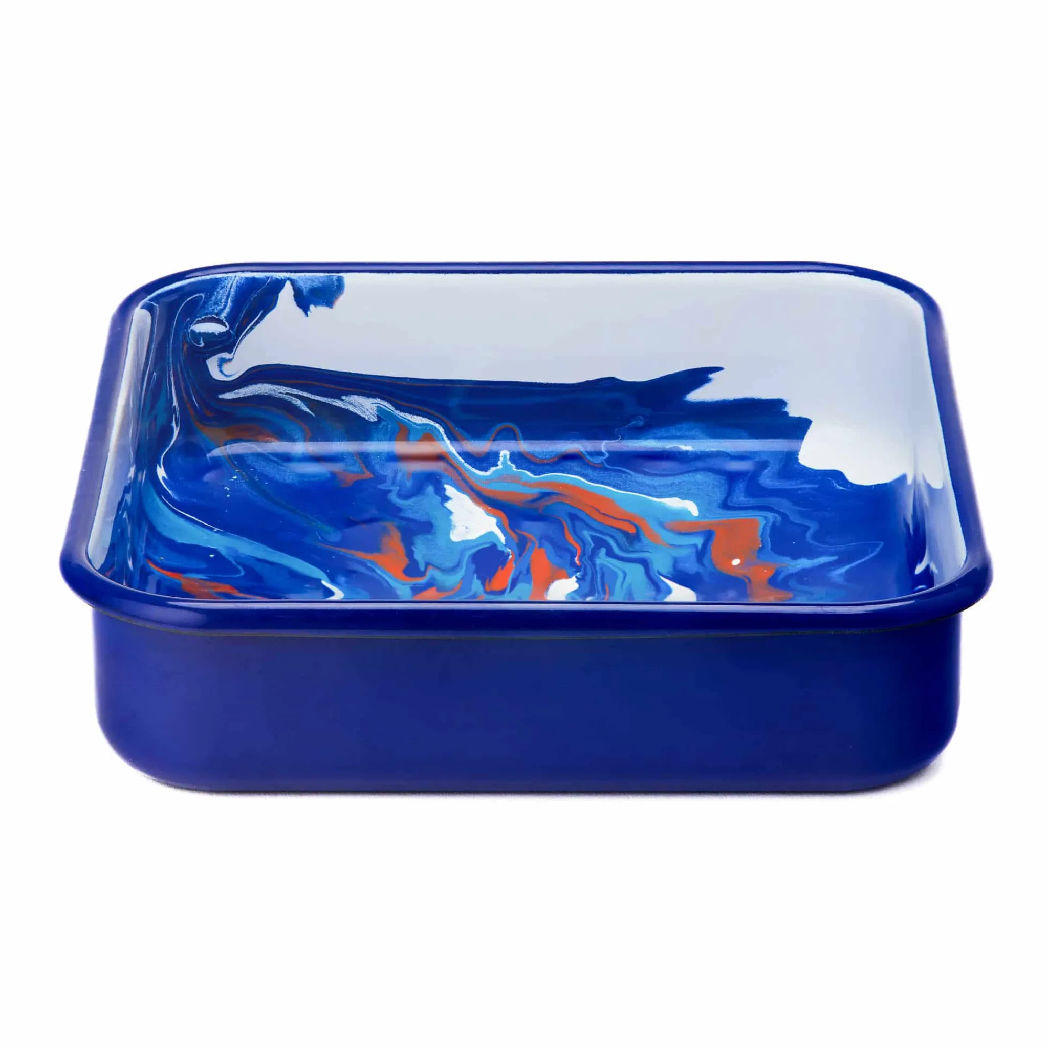 Discount Marble Enamel Square Roasting & Serving Dish, 21cm Baking Supplies & Equipment
