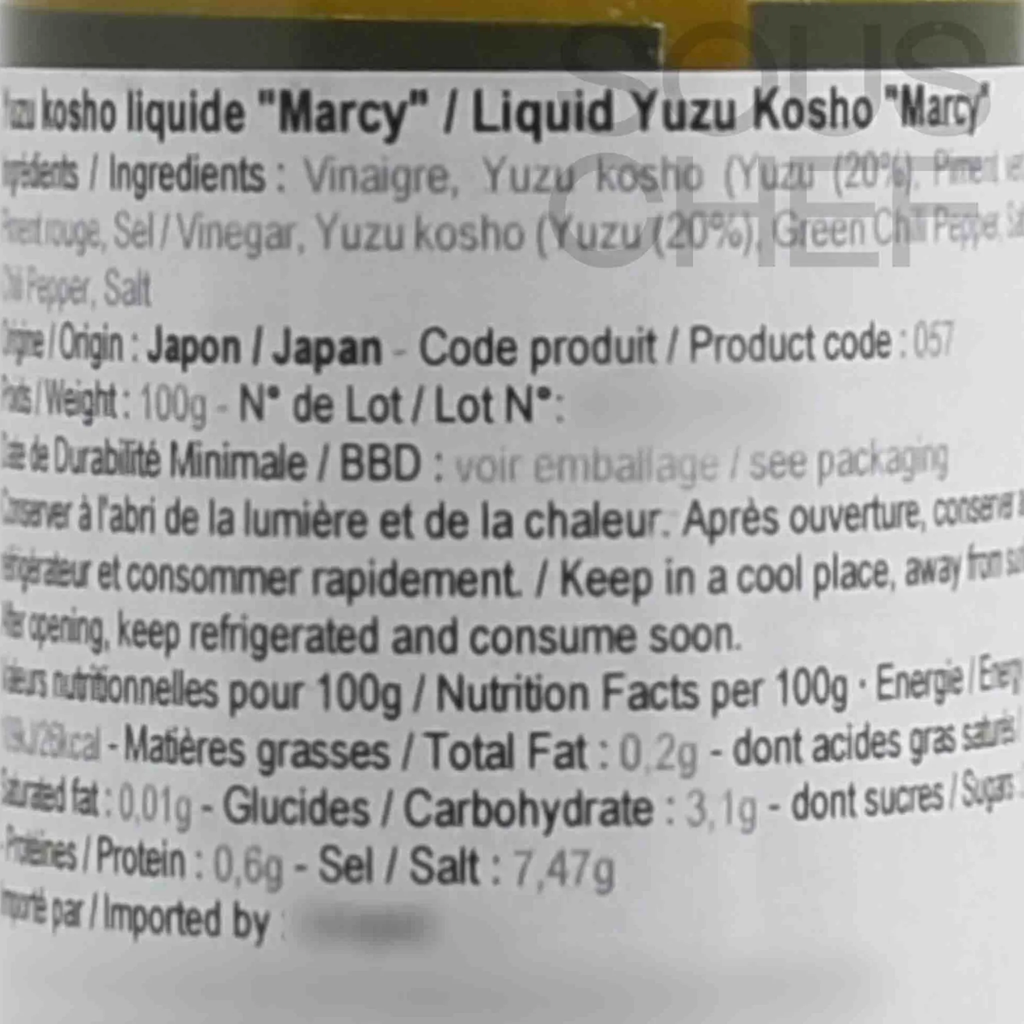 Online Marcy Liquid Yuzu Kosho, 100g Ingredients Brands|Sauces & Condiments