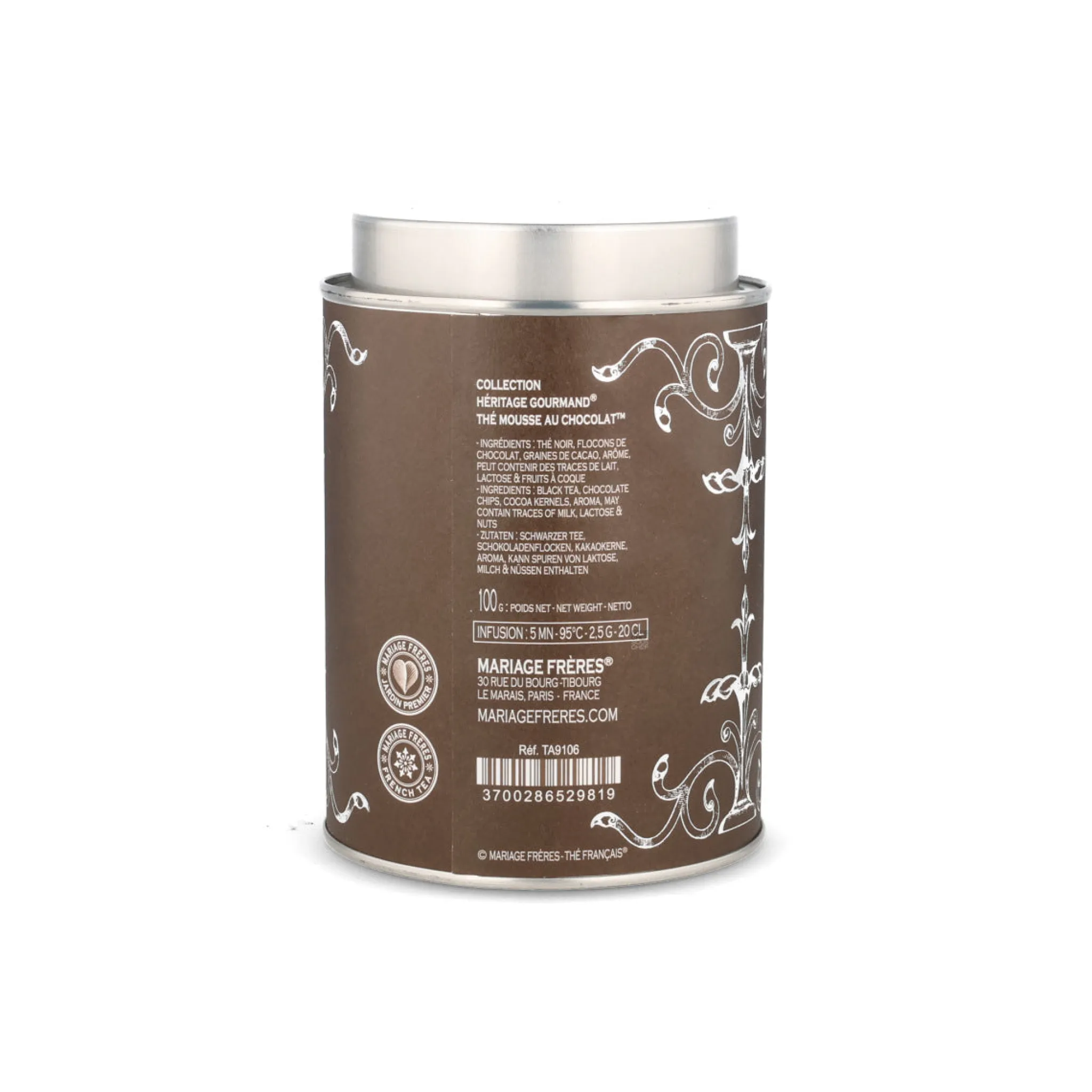 Outlet Heritage Gourmand Mousse au Chocolat Black Loose Tea, 100g Ingredients Brands|Drinks