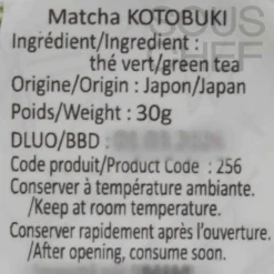 Clearance Matcha Kotobuki, 30g Ingredients Brands|Drinks