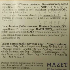 Discount Mazet Gianduja Dark Chocolate Bar, 100g Ingredients Brands|Chocolate & Sweets
