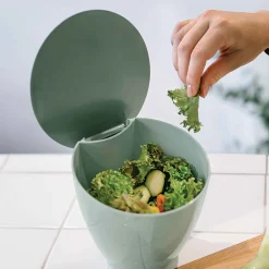 Best Calypso Counter Top Food Waste Bin, 2.2 Litre, Nordic Sage Kitchen Tools & Utensils