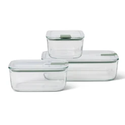 Discount Easyclip 3 Piece Set Glass Food Storage Container, Nordic Sage Tableware Brands|Food Storage & Containers
