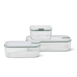 Discount Easyclip 3 Piece Set Glass Food Storage Container, Nordic Sage Tableware Brands|Food Storage & Containers