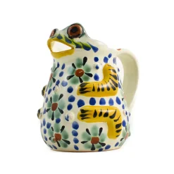 Online Mexican Hand Painted Floral Frog Milk Jug Mexican Ingredients|Jugs & Bottles