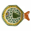 Sale Mexican Hand Painted Green & Yellow Fish Dish, 14x19cm Mexican Ingredients|Tableware Brands