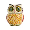 Hot Mexican Hand Painted Orange Owl Sugar Bowl Mexican Ingredients|Jugs & Bottles