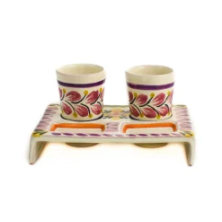 Discount Mexican Hand Painted Purple Tequila Cup Set Tableware Brands|Mexican Ingredients