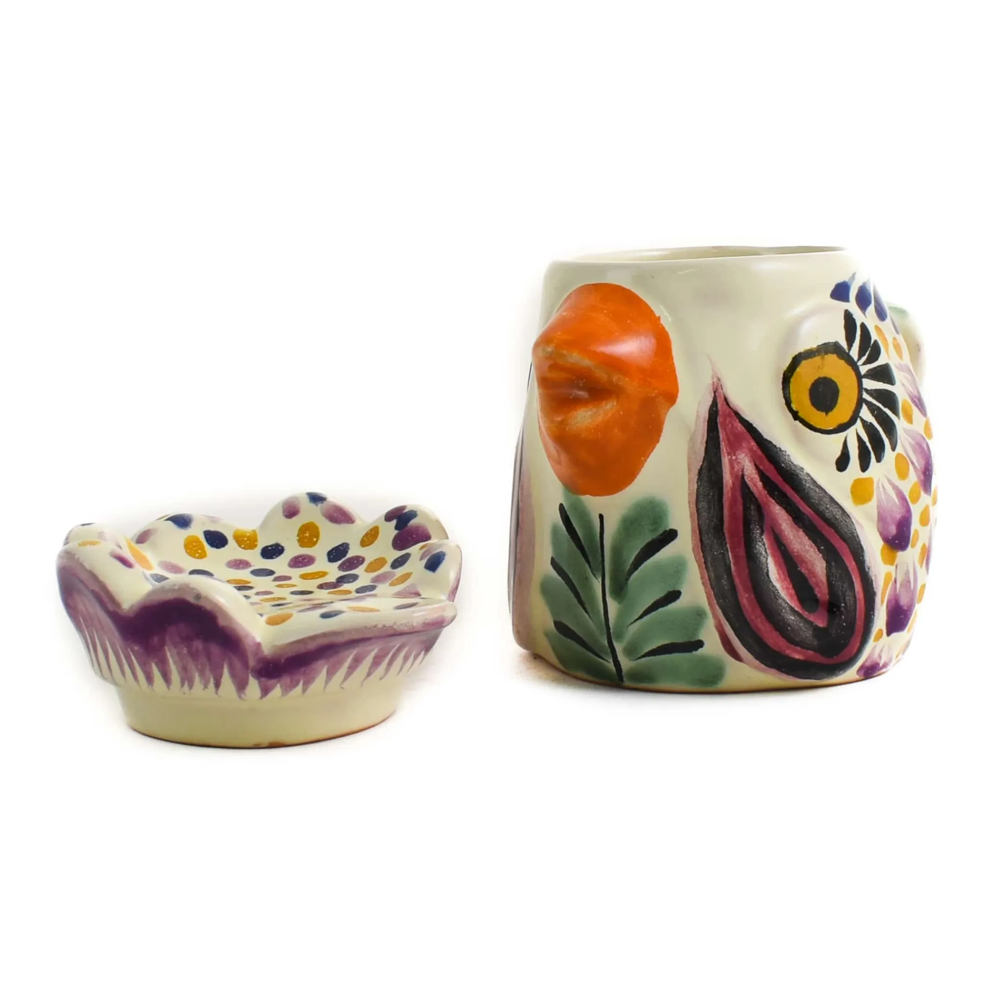 Outlet Mexican Hand Painted Rooster Sugar Bowl Mexican Ingredients|Tableware Brands