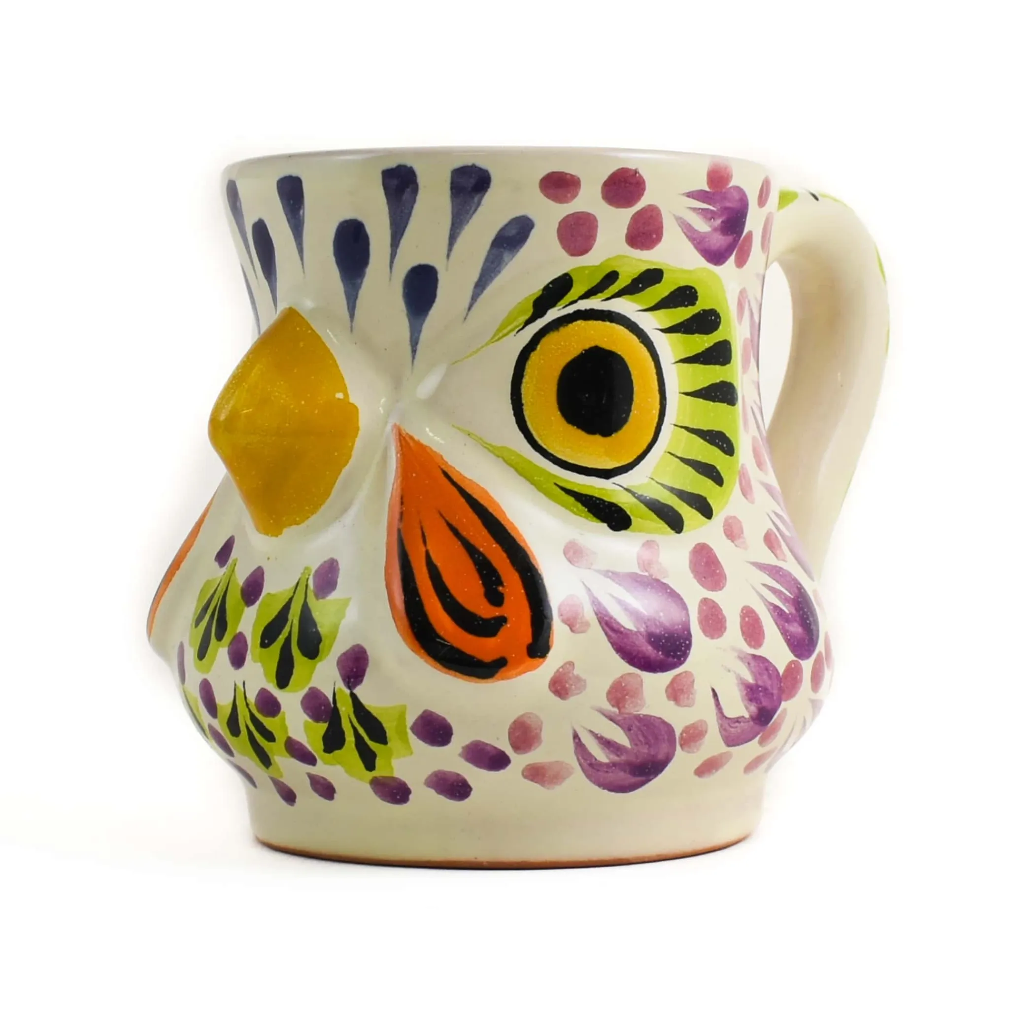 Clearance Mexican Hand Painted Rooster Mug with Green Detail Mexican Ingredients|Tableware Brands