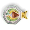 Discount Mexican Hand Painted Yellow & Blue Fish Dish, 25.5cm Plates|Crockery & Dinnerware